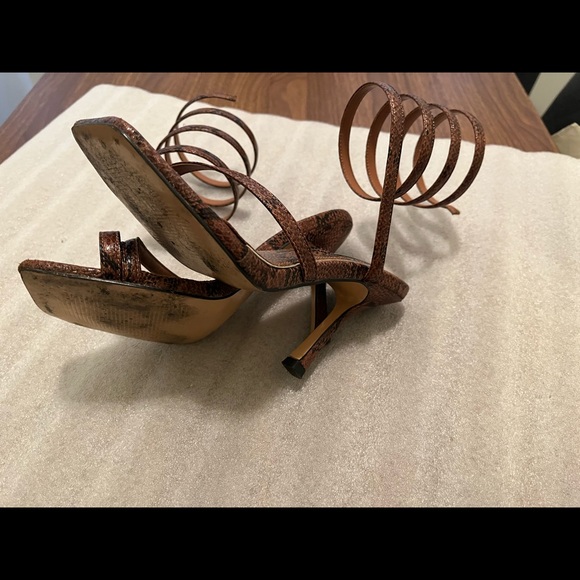 River Island Snakeskin wrap sandals - Picture 3 of 5